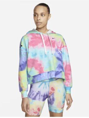 Nike get fit french terry tie-dye training set - pink NWT